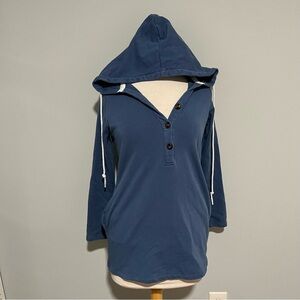 Angel Maternity Blue Hooded Sweatshirt Hoodie Size XS Pregnancy Mom Parent